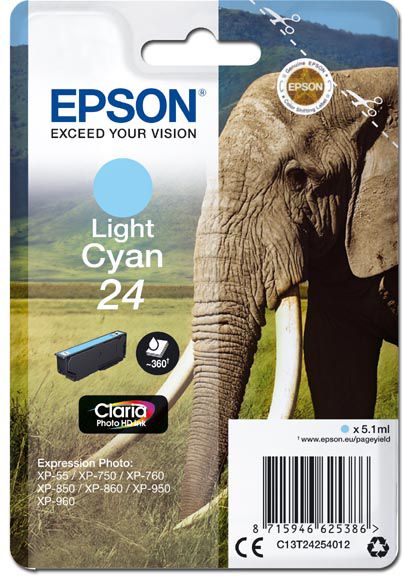Tusz Epson oryginalny tusz T2425, light cyan (C13T24254012)