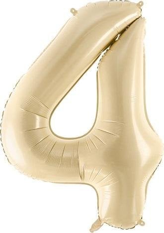 Balon fol.Cyfra 4 72cm beż 35102