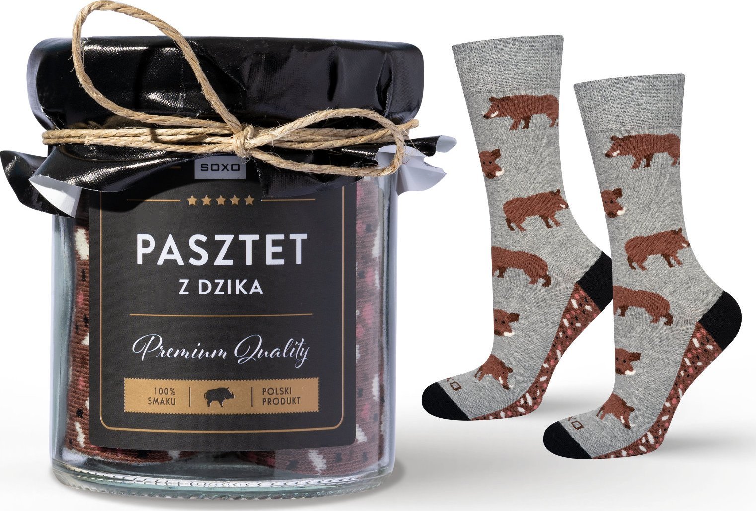 Soxo Kolorowe Męskie Skarpetki SOXO pasztet 4045