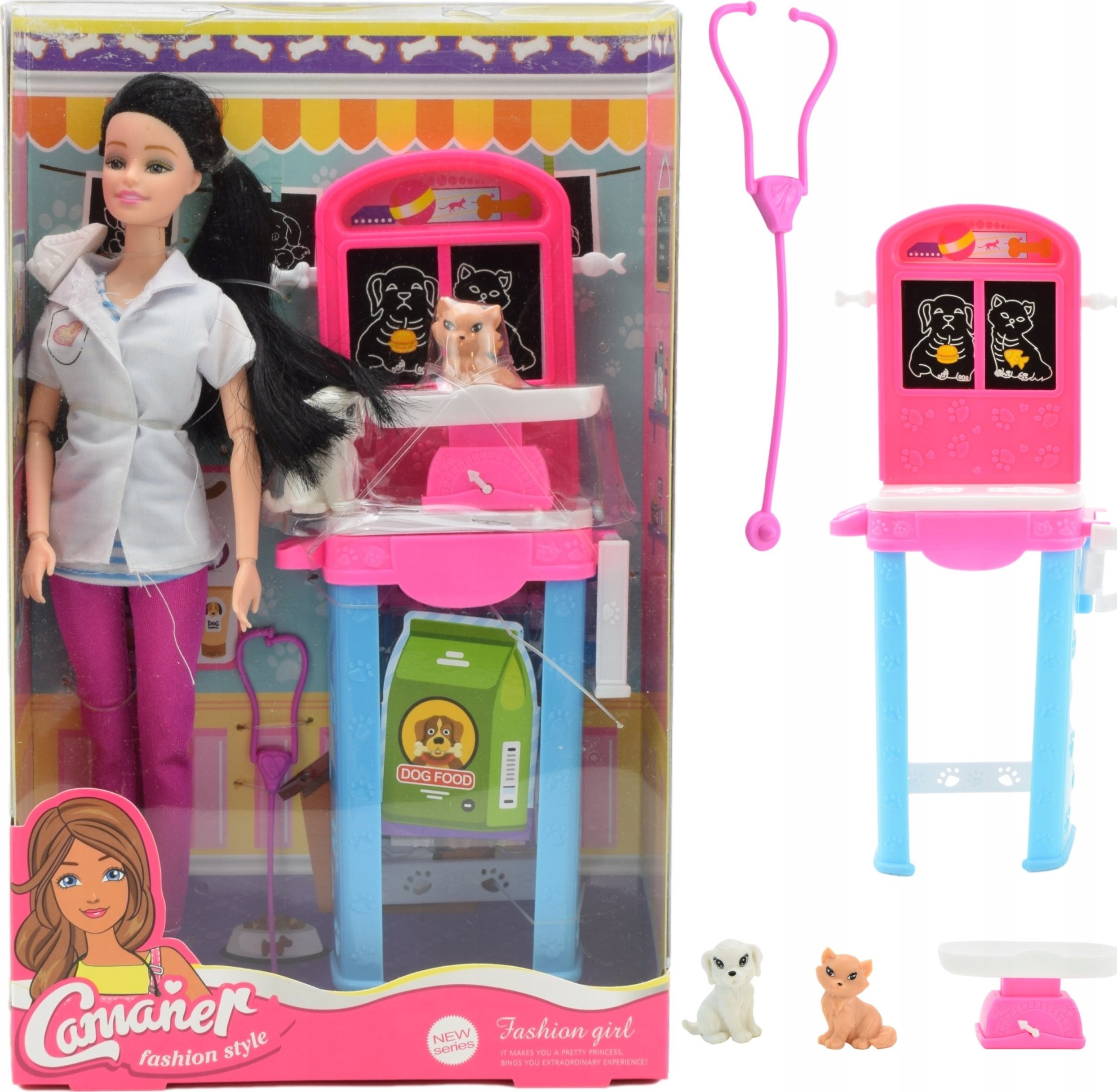 Skleplolki WETERYNARZ LALKA TYPU BARBIE I ZWIERZAKI ZESTAW