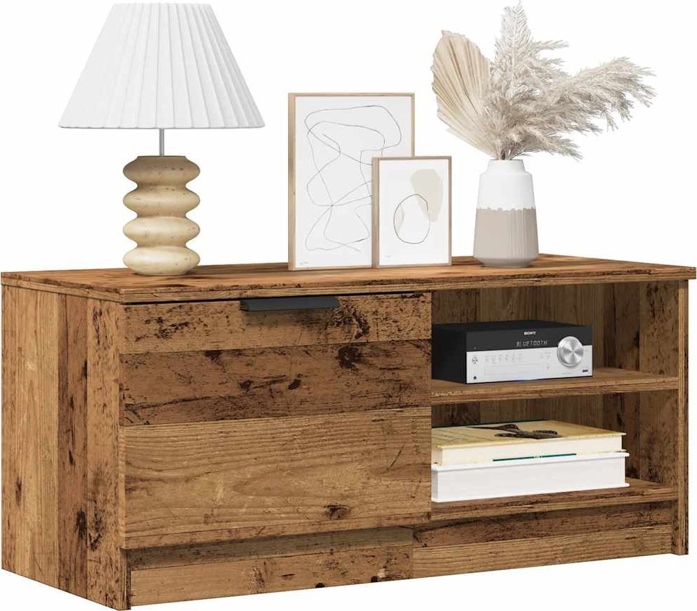 vidaXL Szafka pod TV, stare drewno, 80x35x36,5 cm