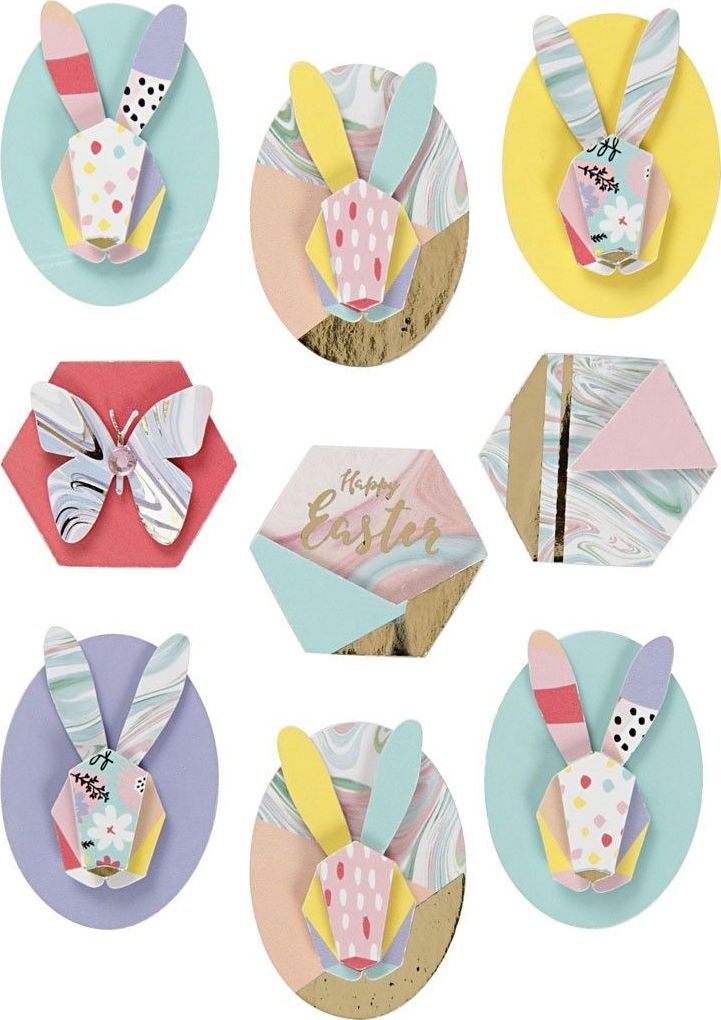 Creativ Company Naklejki 3D Wielkanocne Zajączki