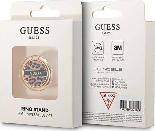Guess Guess Ring stand GURSHCLEOW brązowy/ brown Leopard