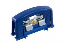 Pawbol Zacisk ochronny 2x35mm2 niebieski z pokrywą na szynę TH35 (E.4120P)