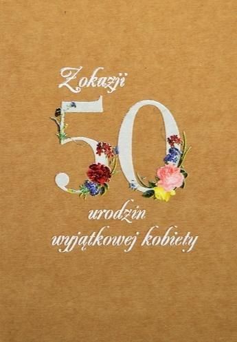 Trend Kartka okolicznościowa eko Urodziny 50 TS51