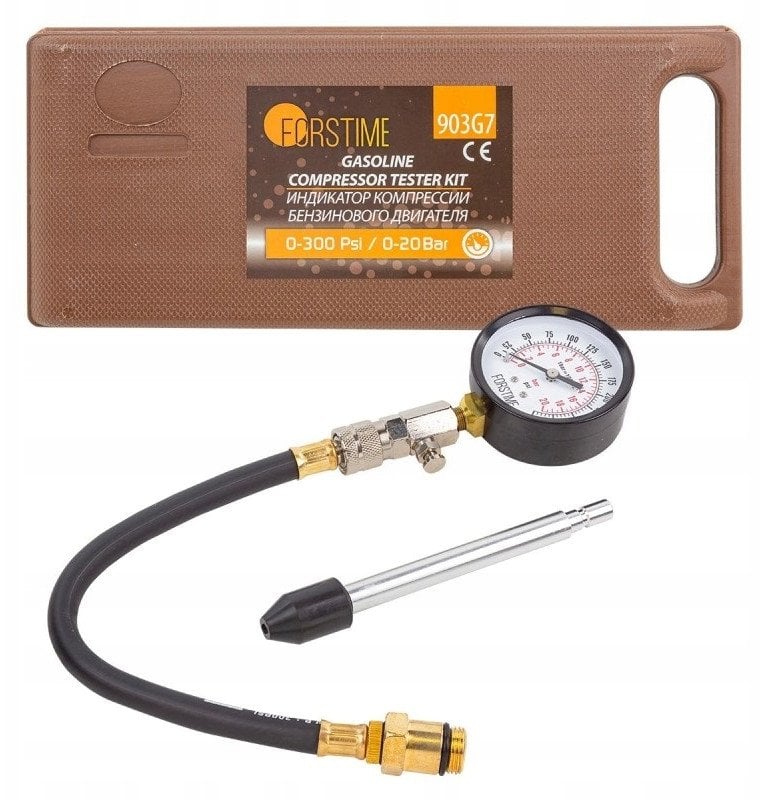 Tester kompresji silnika benzynowego 3el. (0-21Bar, M14-M18)