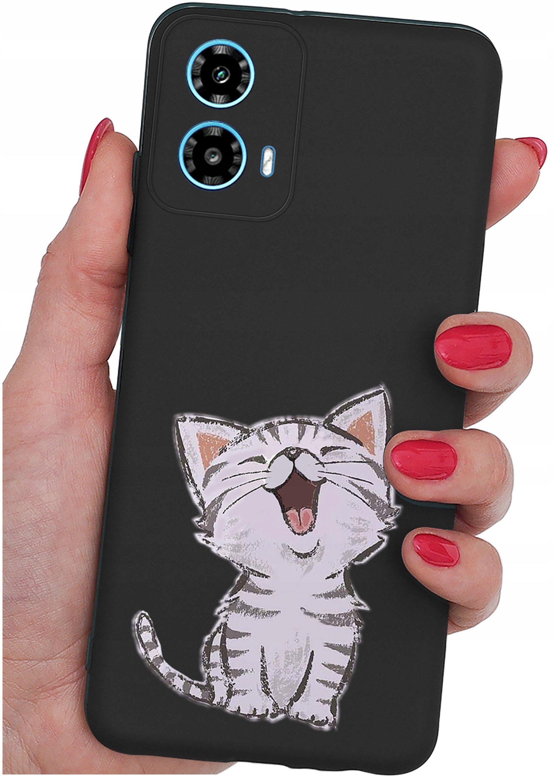 ETUI do Motorola Moto G34 5G WZORY |SILIKONOWE MATT CASE + SZKŁO 9H