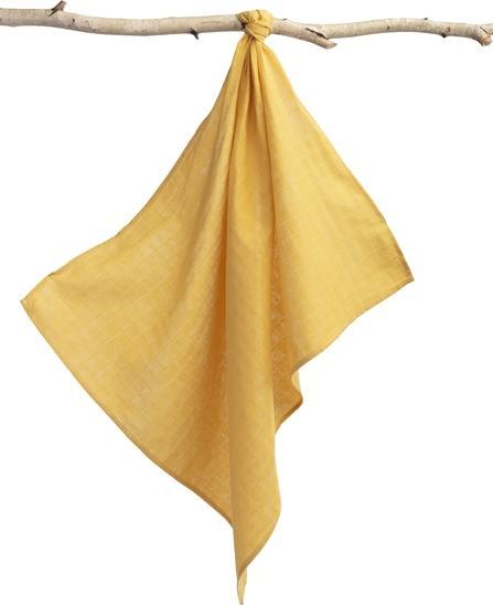 Sensillo PIELUCHA MUŚLINOWA MUSZTARDOWY GŁADKI 70 X 80