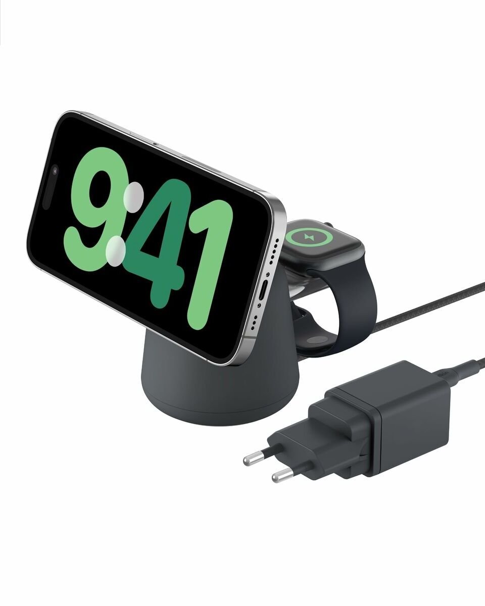 Ładowarka Belkin BOOST Charge PRO 15W mag. Cha.Qi2 2in1 drkgray (WIZ027VFH36)