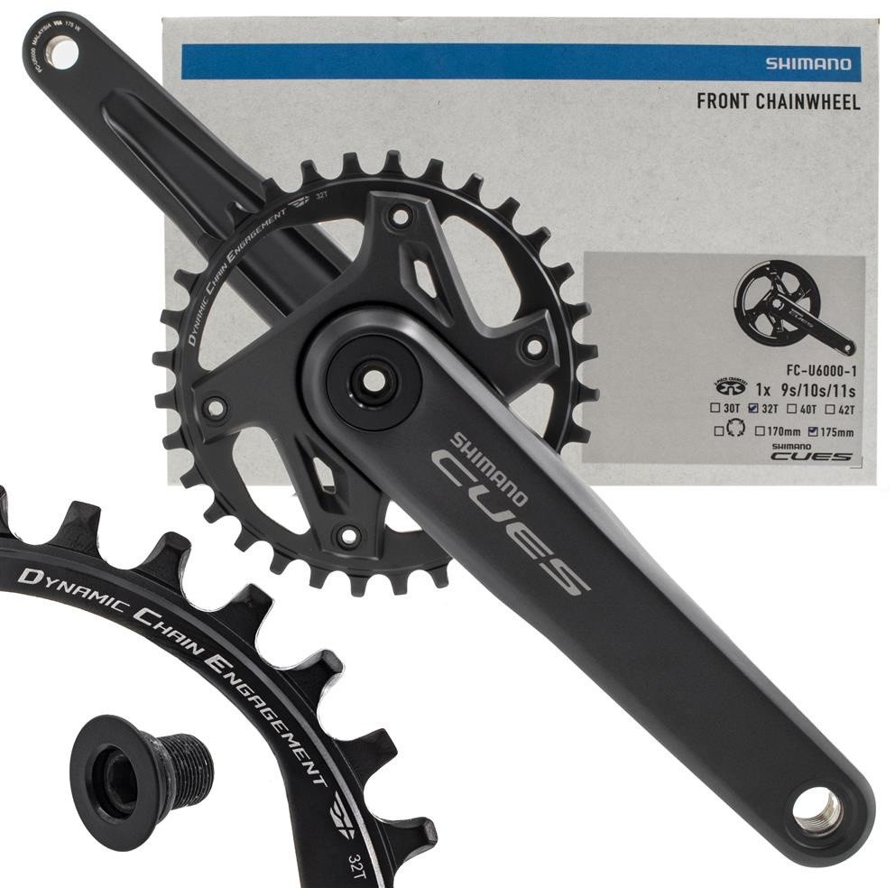 Mechanizm korbowy Shimano Cues FCU60001, 1 x 9/10/11/rz, 175 mm, 32T, bez łożysk