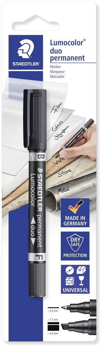 STAEDTLER Zweispitzmarker Lumocolor permanent BK retail