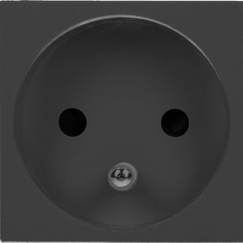 Orno NOEN FR, gniazdo modułowe 45x45mm 1x2P+Z, typ E french, 16A 250V, czarne