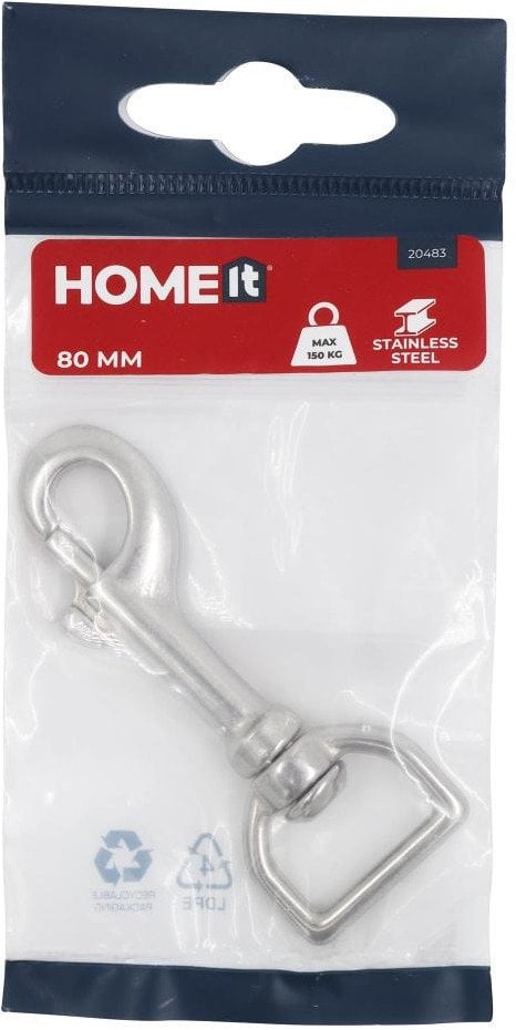 HOME It® Karabinhage 80 mm rustfrit stål