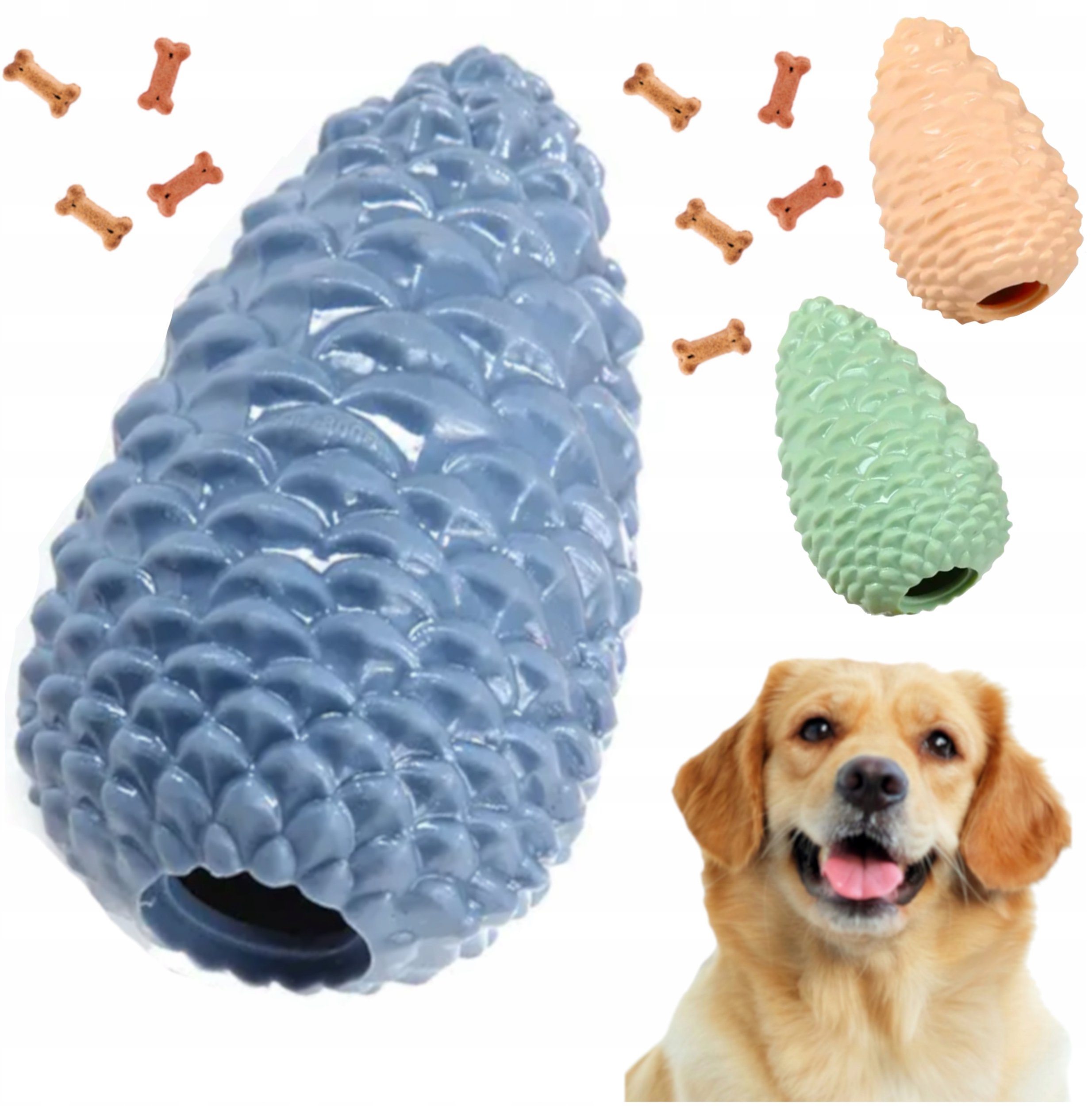 Gryzak dla psa czyszczenie zębów zabawka szyszka dla psa na smaczki