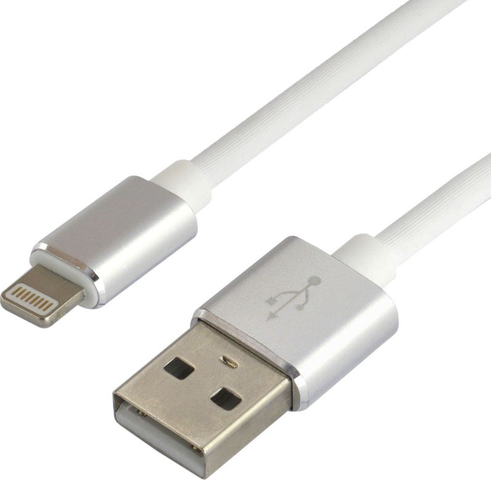 Kabel USB EverActive USB-A - Lightning 1 m Biały (CBS-1IW)