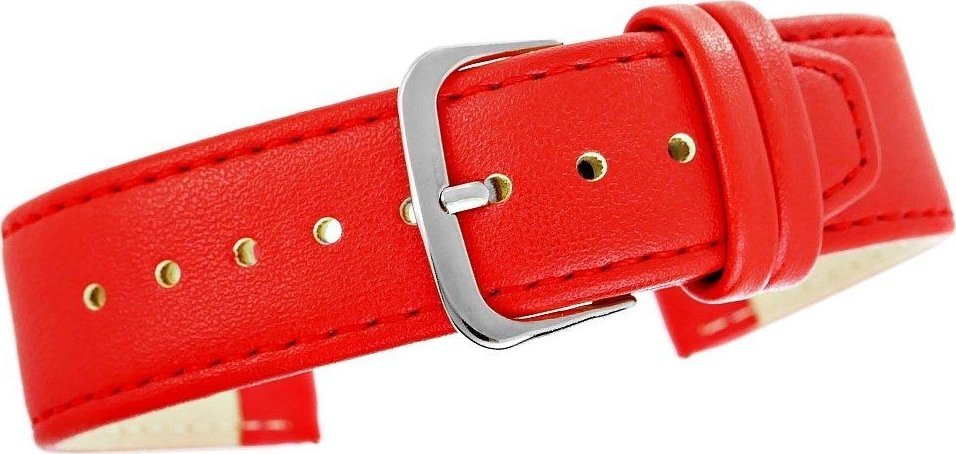 Pasek do zegarka CLASSIC - skóra 22 mm 4999-22XXL-4S Czerwony