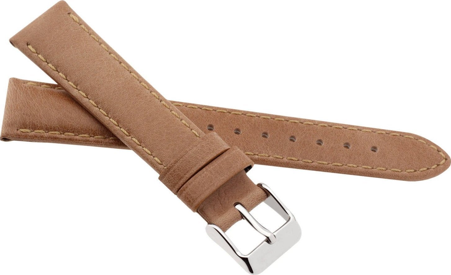 JVD Skórzany pasek do zegarka 18 mm JVD R41510-18 beżowy