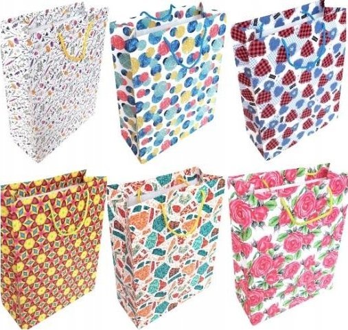 Dekoracja świąteczna MFP paper Torebka ozdobna matowa 32x42x14cm mix FRESH