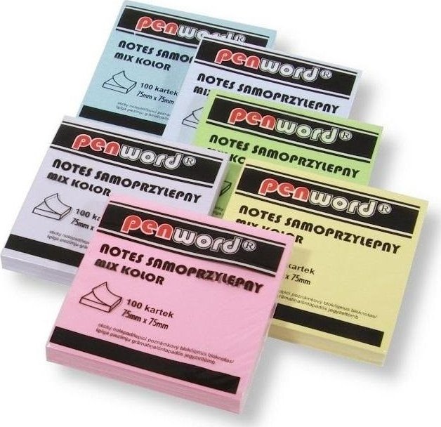Notes samoprzylepny pastel mix 75x75mm 100K
