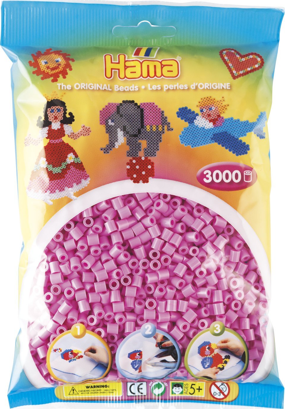 Revell Hama midi perler 3000stk pastel pink