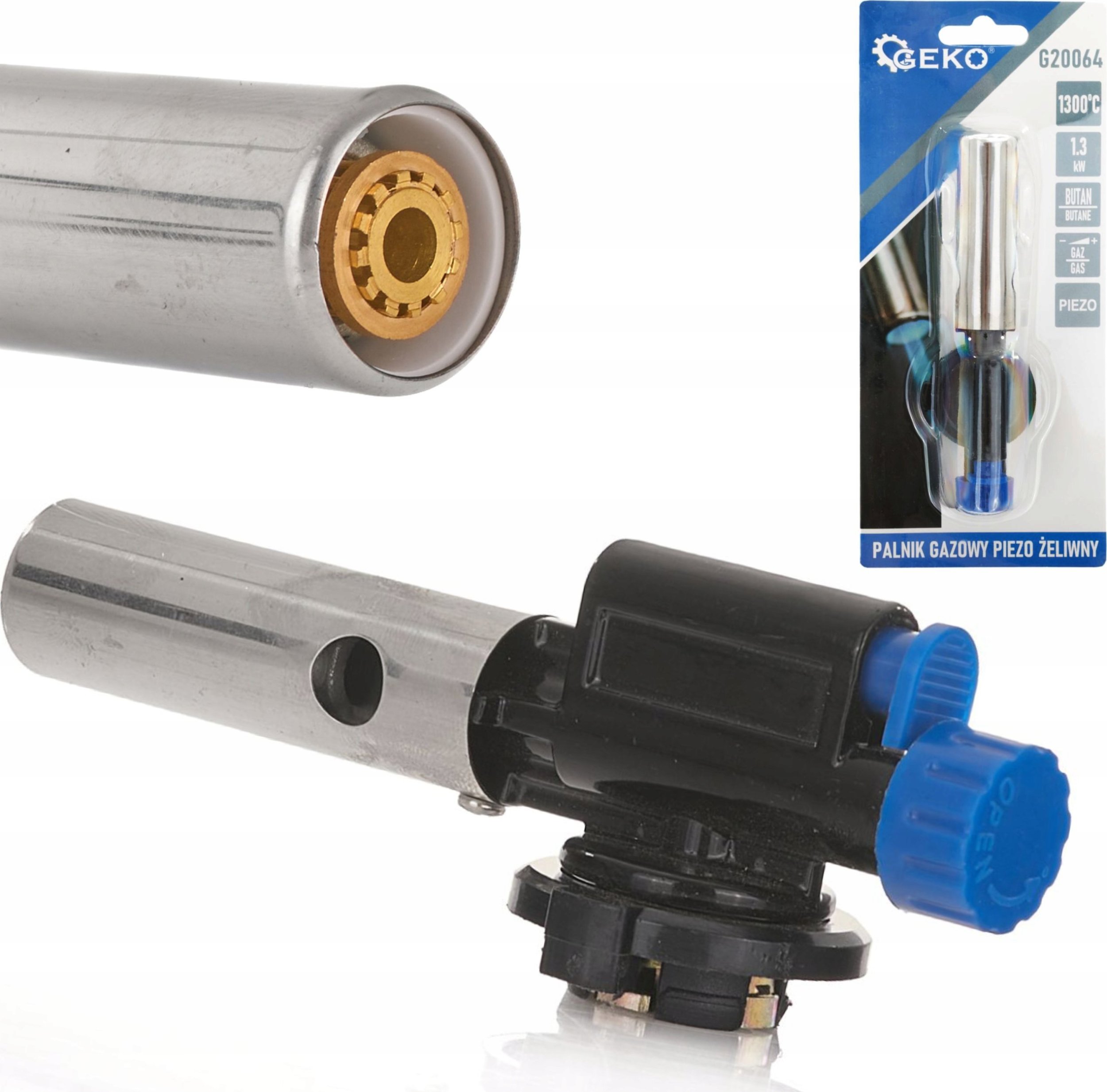 Geko Palnik gazowy Piezo żeliwny (100)