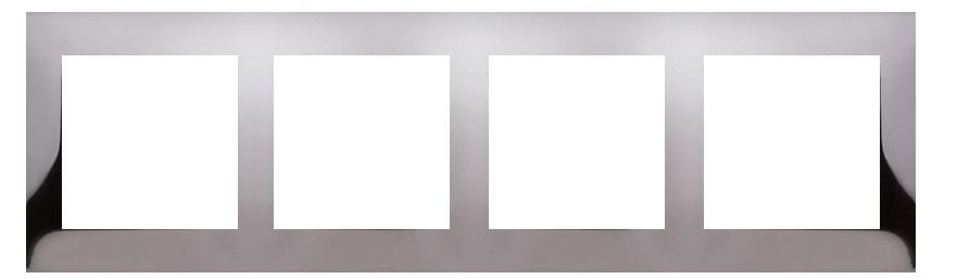 Kontakt-Simon Ramka poczwórna ciemna stal - DR4/67