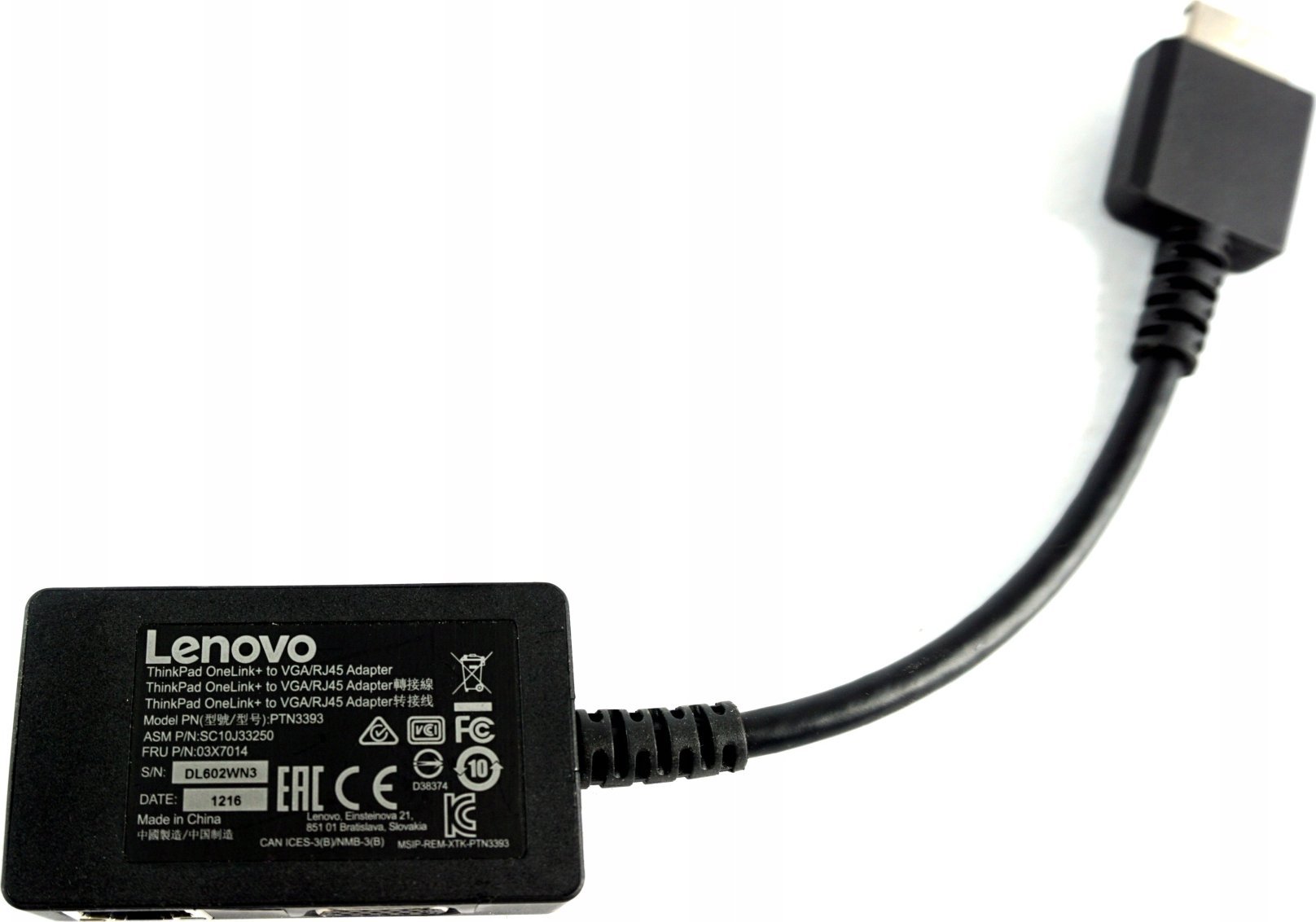 Karta sieciowa Lenovo ThinkPad Onelink+ To VGA/FJ45