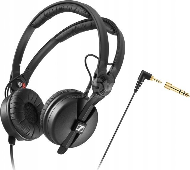 Słuchawki Sennheiser SENNHEISER HD 25, DYNAMIC Ausinės, 70 ?, CLOSED, SUPRA-AURAL, ADJUSTABLE HEADBAND, STEEL CORE KABELIS, SINGLE-SIDED, 1.5M LONG, 3