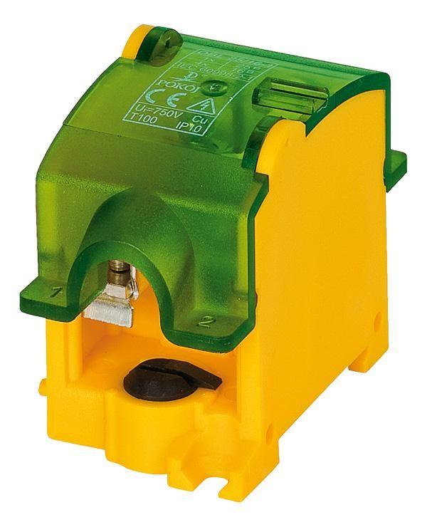 Pokój Odgałęźnik izolacyjny, żółto-zielony OBL 25/16-1 - A13-6111