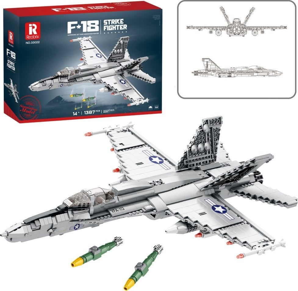 Klocki Konstrukcyjne Myśliwiec F-16 Fighting Falcon 1427el