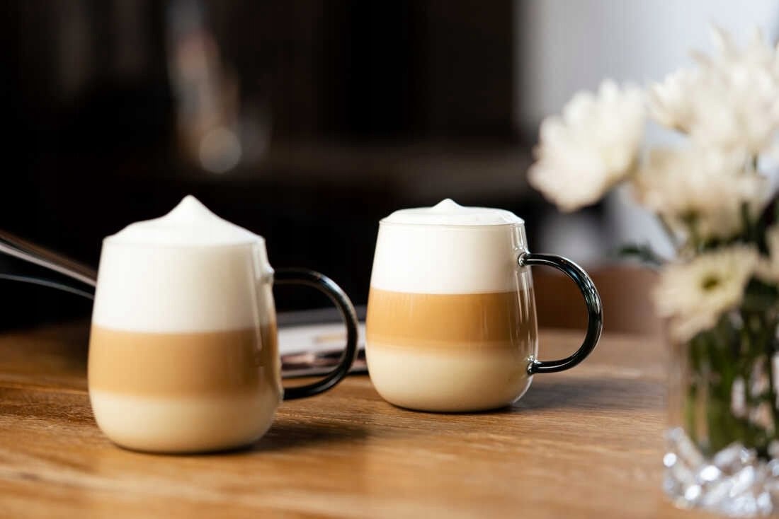 Vialli Design - Bolla zestaw dwóch szklanek z szarym uchem 400ml