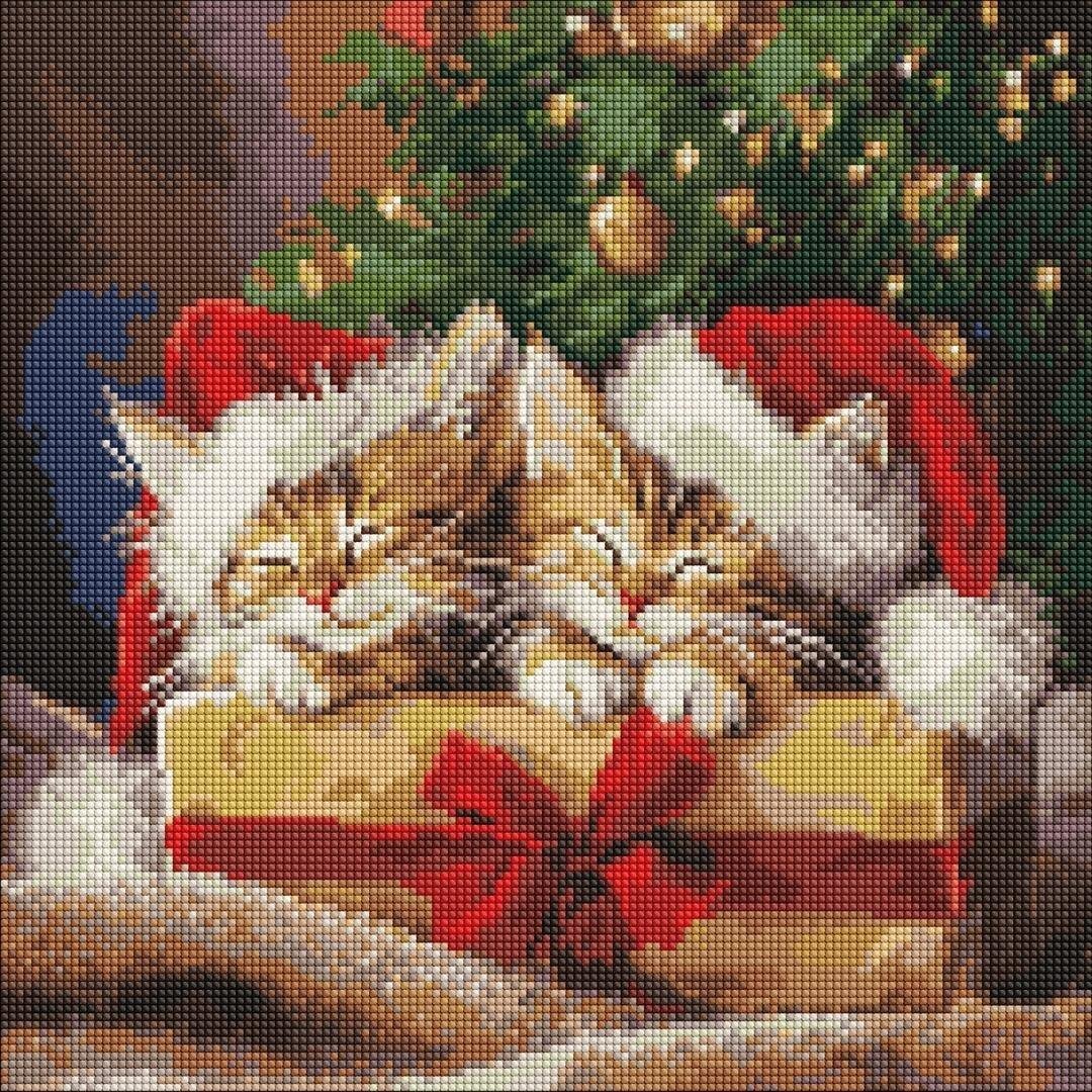 Diamentowa mozaika - Puszyste prezenty 40x40cm