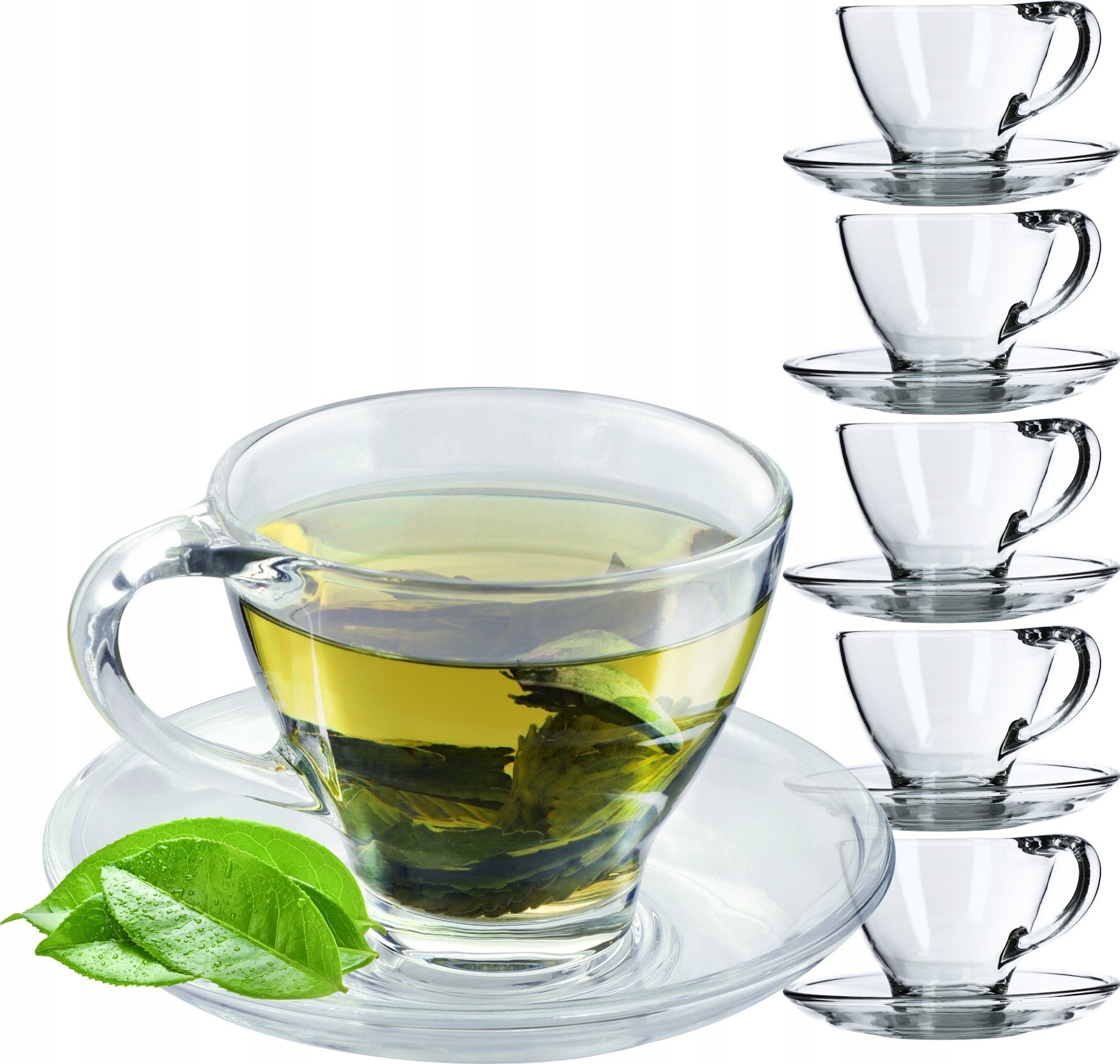 Kadax filiżanki Ze Spodkiem Do Kawy Herbaty 200ml 6szt.