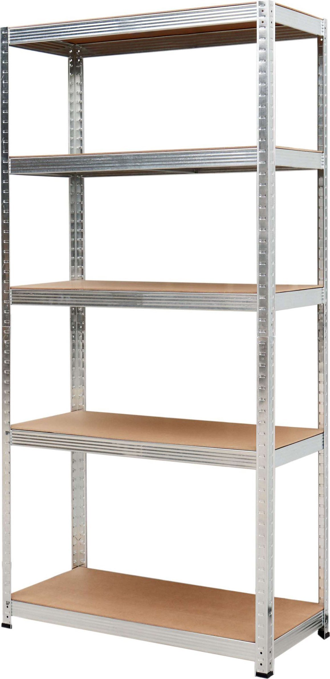 AWTools AWTOOLS REGAŁ 5 PÓŁEK 180x90x40 NOŚNOŚĆ 175KG / 3.3MM - WCISKANY SZYBKI MONTAŻ