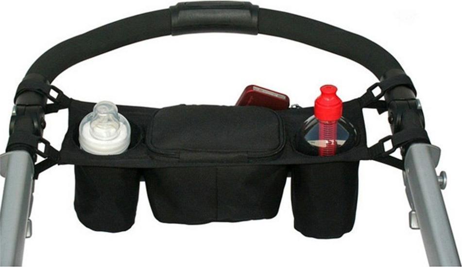 KIK Organizer do wózka na napoje butelkę czarny