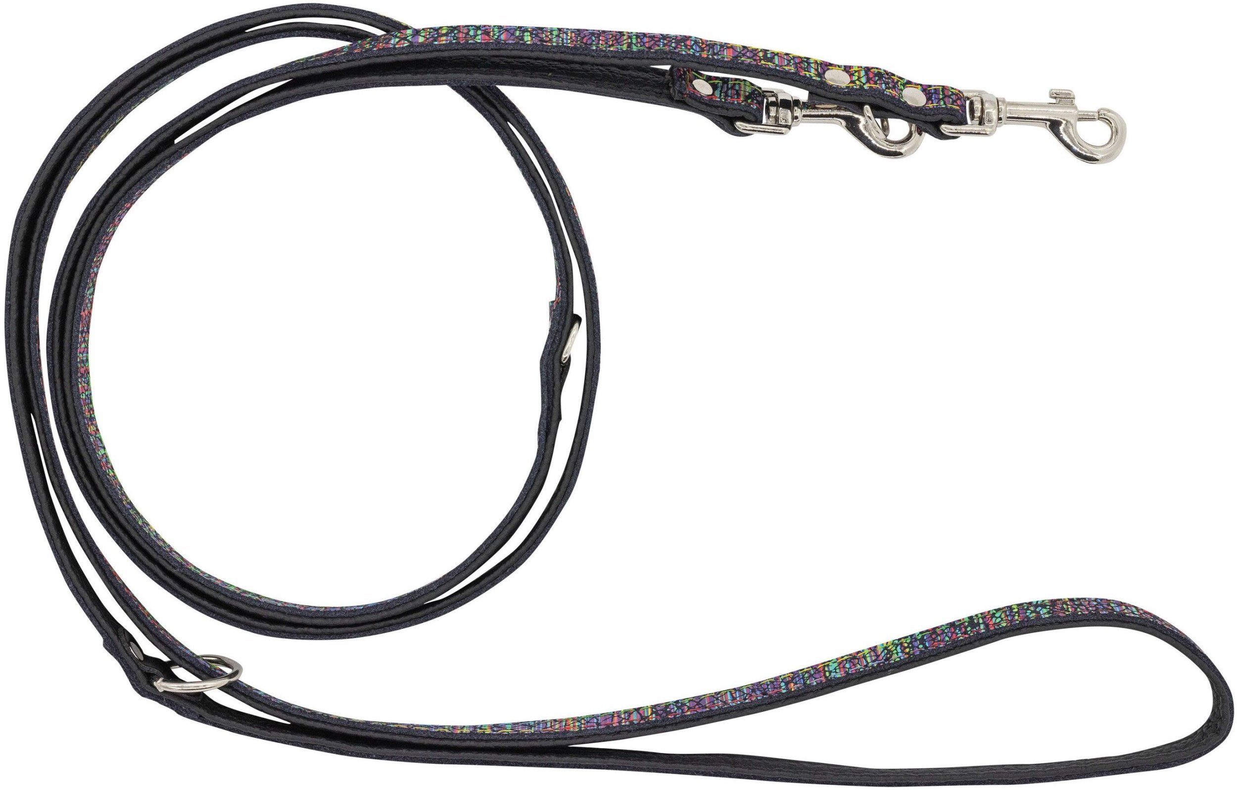 Smycz regulowana dla psa skórzana Laser, XS-S, 12mm/200cm