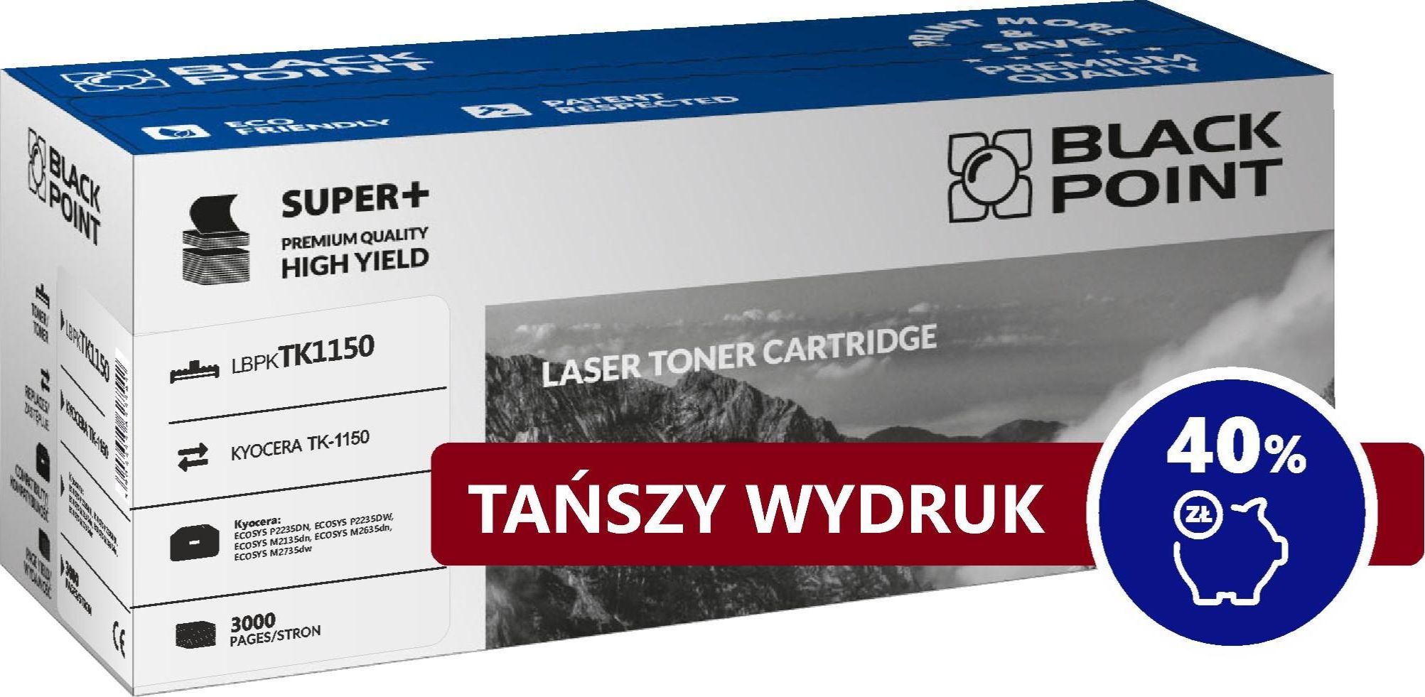 Toner Black Point LBPKTK1150 Black Zamiennik TK-1150 (BLKYOTK1150BCBW)