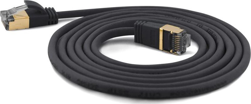 Wantec Wantec Extra dünnesCat.7 RohCable SSTP Patch Cable - 1 m - Cat.7 RohCable - S/FTP (S- STP) - RJ- 45 - RJ- 45 - black (7201)