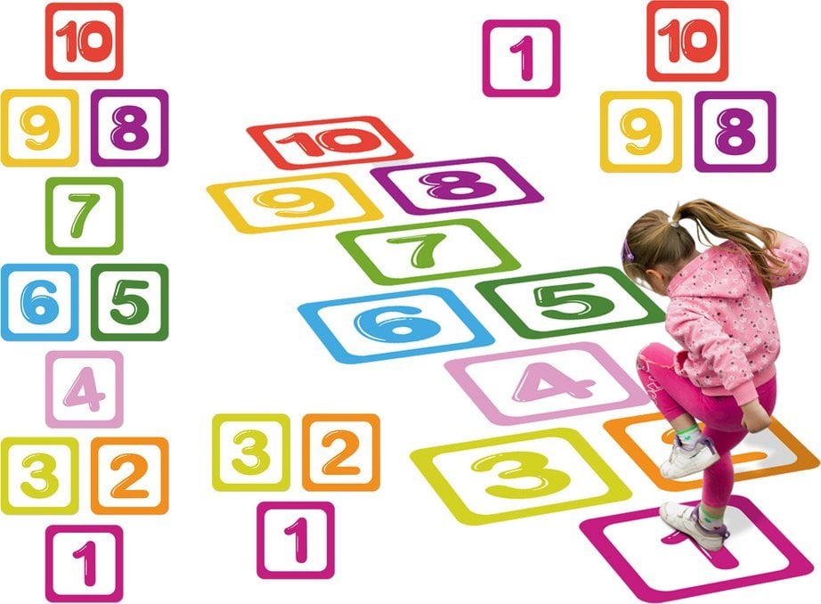 Naklejki Podłogowe Liczby Edukacyjne Do Gry w Klasy