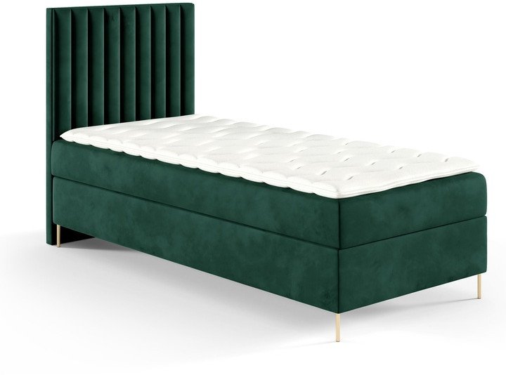 Łóżko kontynentalne Lilly Box 90x200 z nogami riviera 38