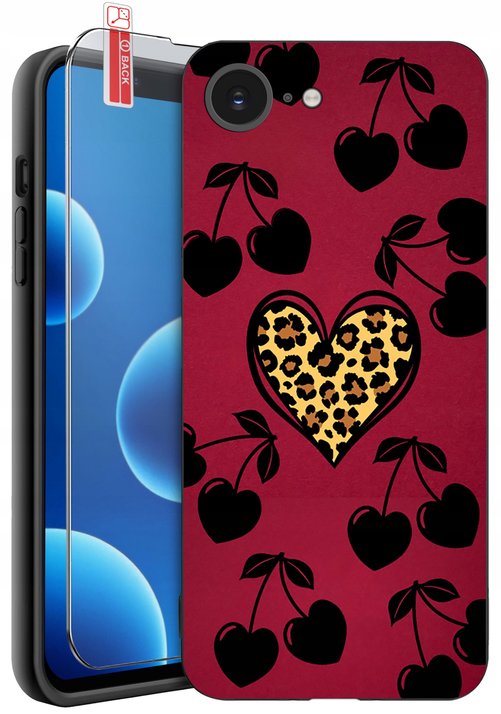 ETUI do iPhone 16e | WZORY | SILIKONOWE MATT CASE + SZKŁO 9H