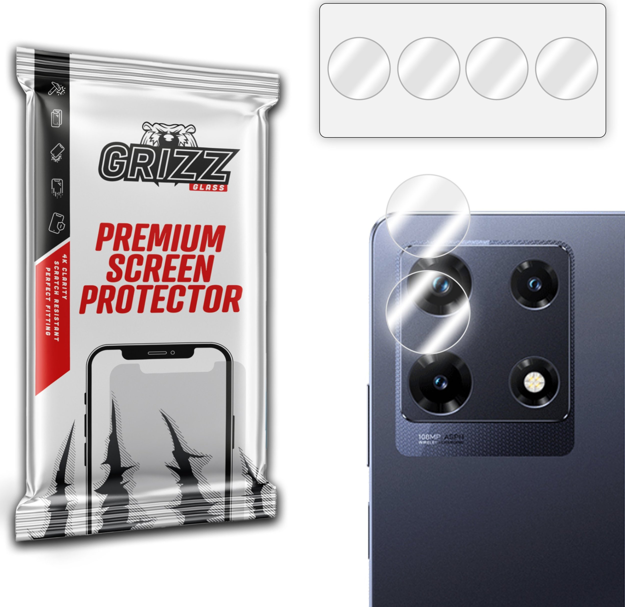GrizzGlass Szkło na aparat GrizzGlass HybridGlass Camera do Infinix Note 40