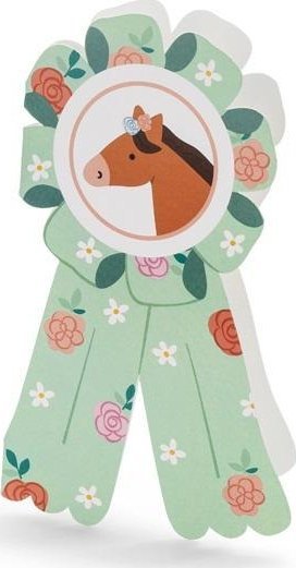 Zaproszenie konie 16,5x19,5cm 6szt