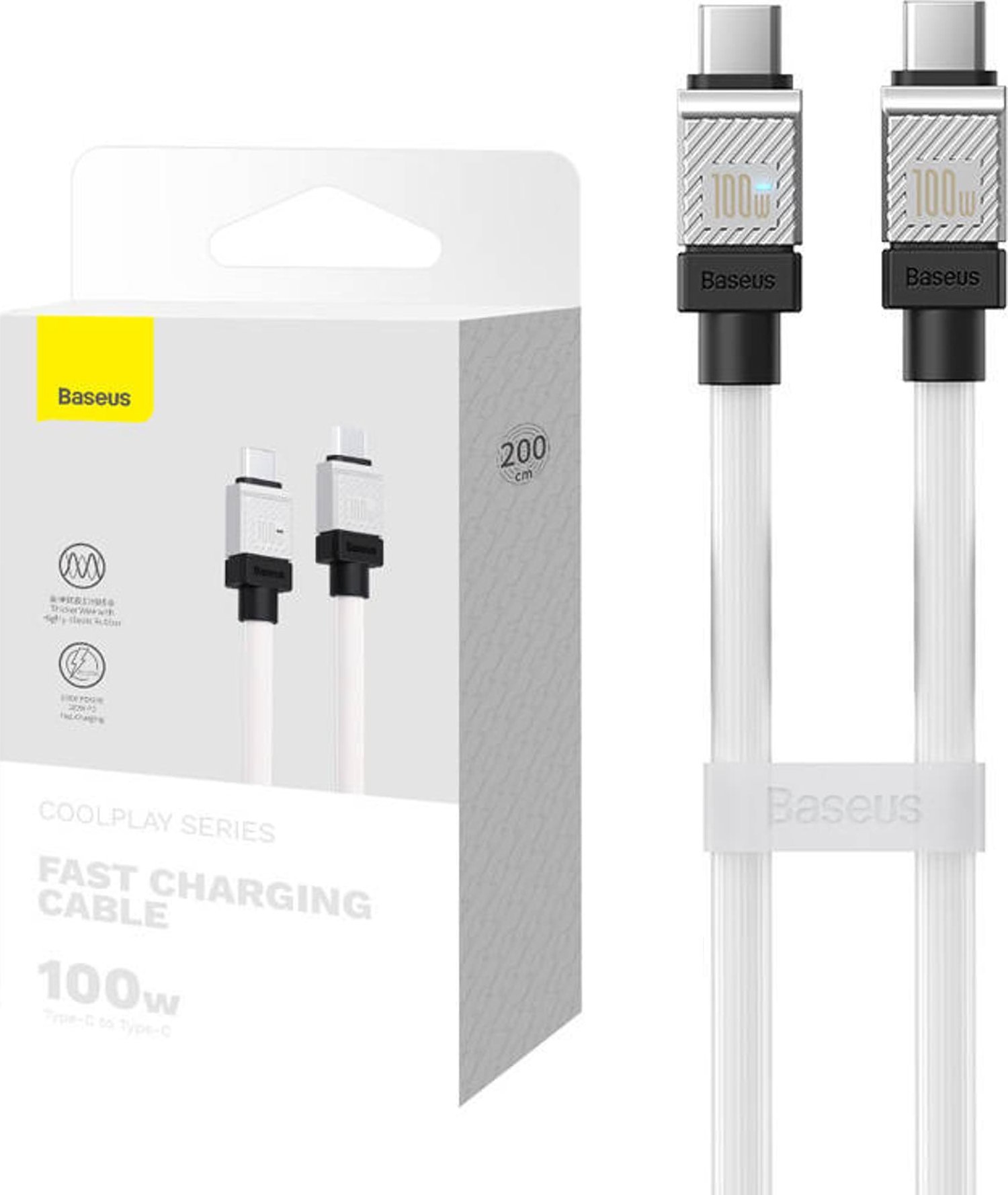 Kabel USB Baseus USB-C - USB-C 2 m Czarny (CAKW000302)