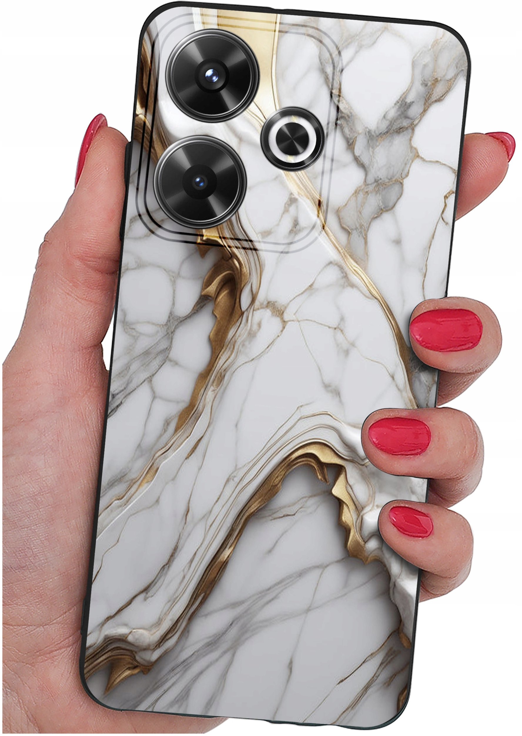 Etui do Xiaomi Redmi 13 4G WZORY |SILIKONOWE MATT CASE + SZKŁO 9H