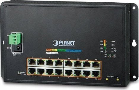 Switch Planet PLANET WGS-4215-16P2S łącza sieciowe Zarządzany L2 Gigabit Ethernet (10/100/1000) Obsługa PoE Czarny