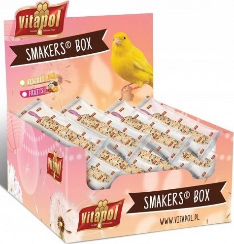 Vitapol SMAKERS BOX BISZKOPTOWY DLA KANARKA 12szt/box