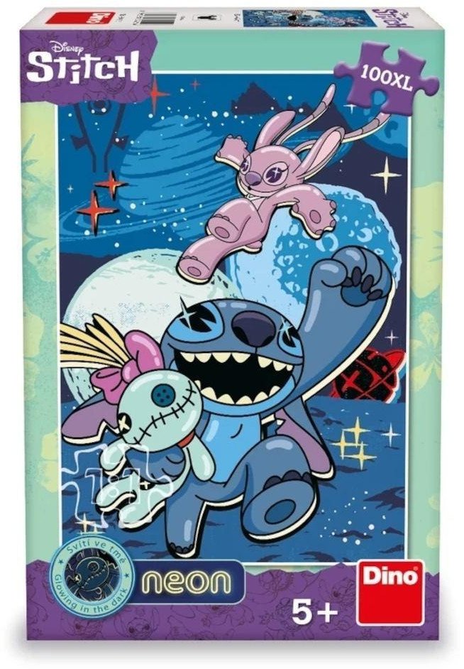 Puzzle neonowe 100 Lilo i Stitch świecące kontury