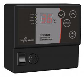 DK System Elektroniczny miarkownik ciągu kotła na paliwa stałe UNISTER sterujący klapą dolotu powietrza i pompą c.o. 201303