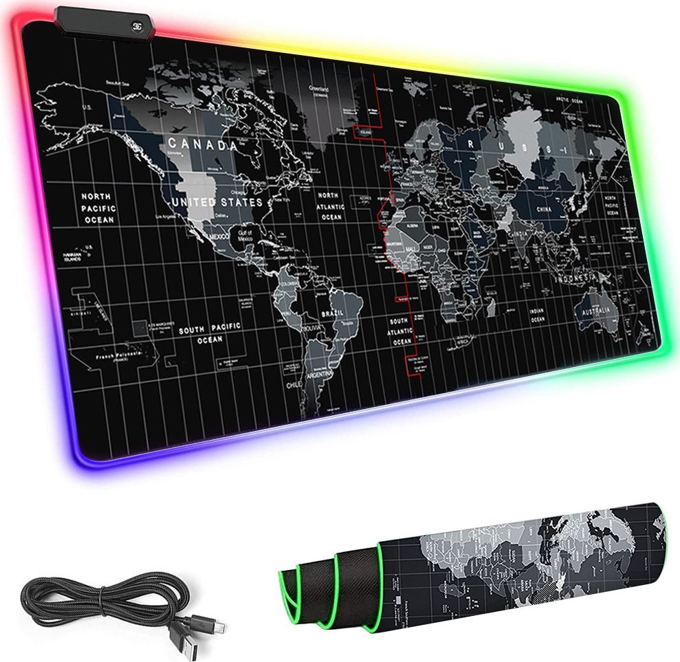 Podkładka Verk Podświetlana podkłada pod mysz gamingowa led xxxl Podświetlana podkłada pod mysz gamingowa led xxxl